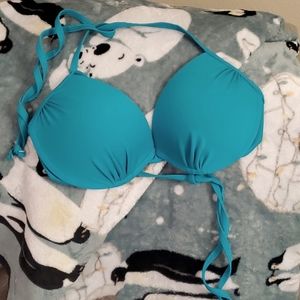 Joe Boxer. Teal bikini top. Size Small.